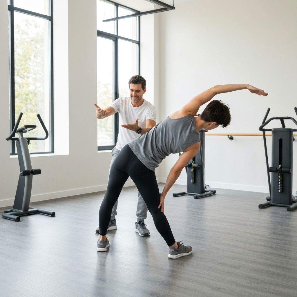 Person practicing movement exercises